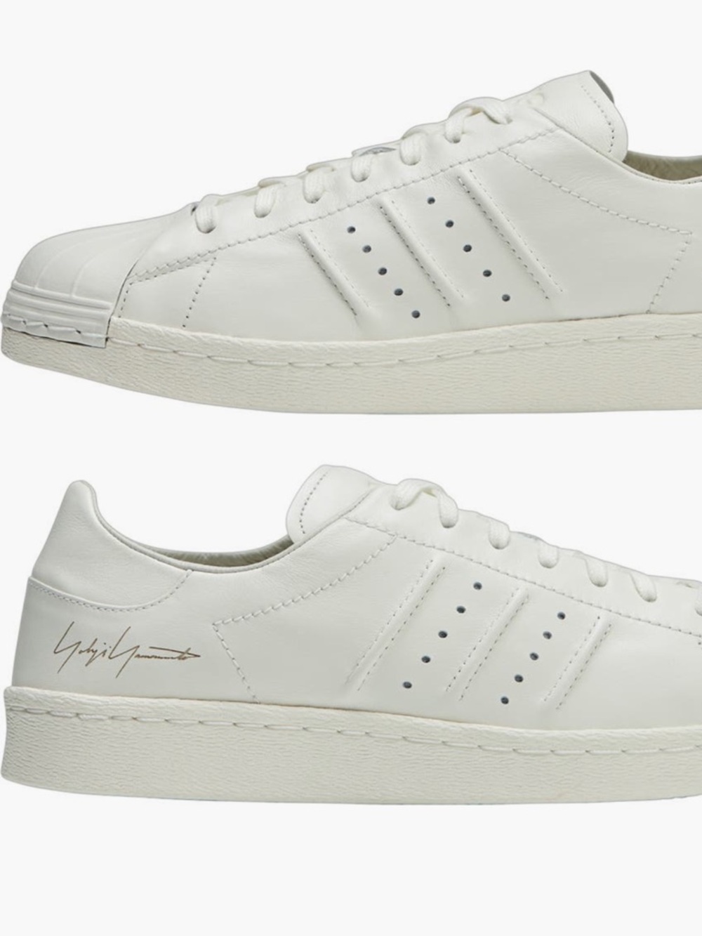 ADIDAS Y-3 SUPERSTAR YOHJI YAMAMOTO LEATHER SNEAKERS SIZE 8 - Picture 4 of 13